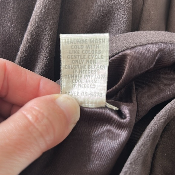 J. Jill Faux Suede Long Brown Skirt Size XS - Picture 5 of 7